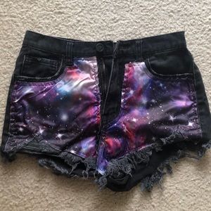 UNIF size 26 galaxy high waisted shorts!!